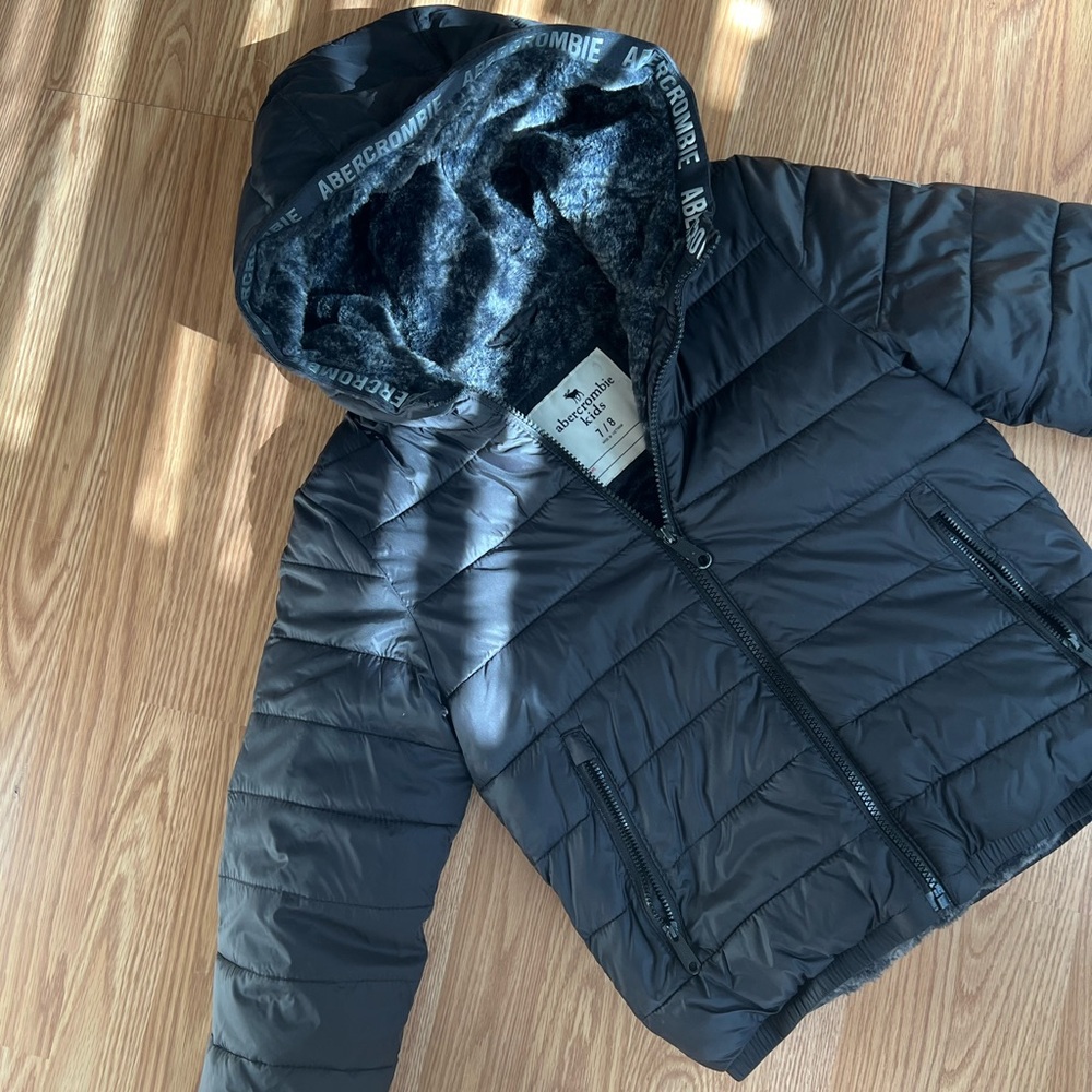 Black Puffer jacket Abercrombie Kids